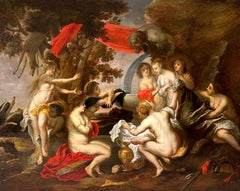 Large 17th century Flemish old master painting - Diana and Callisto - Rubens