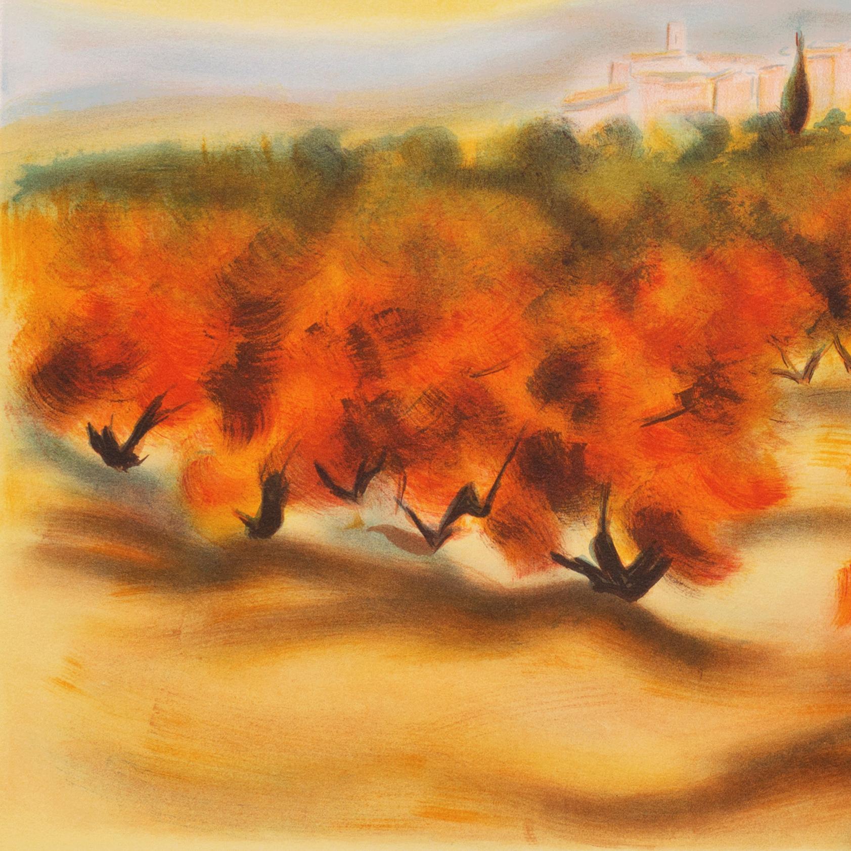 'Lourmarin', French Post-Impressionist, Provence, Academie Julian, Paris Salon For Sale 3