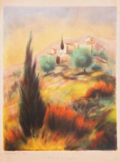 Provençale-Landschaft", französischer Postimpressionist, Academie Julian