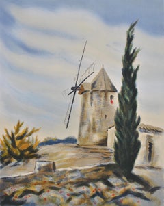 Die Mühle der Provence - Original Lithographie, HANDSIGNIERT & GmbH /150