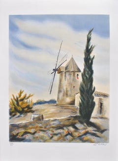 The Provence Mill - Original Lithograph, HANDSIGNED & Ltd /150