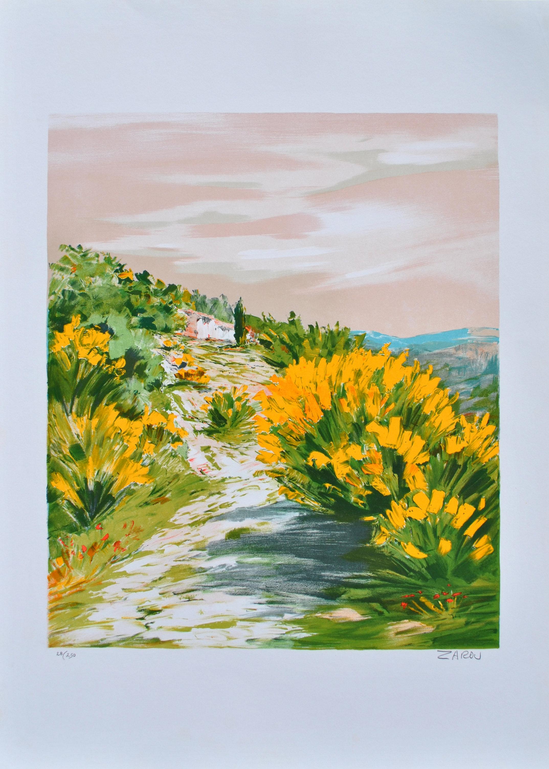 Il piccolo sentiero in Provenza - Litografia originale, firmata a mano & Ltd /150