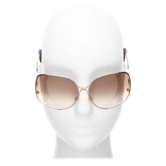 VICTORIA BECKHAM 0022 gold schwarz handgefertigte quadratische Sonnenbrille in Übergröße