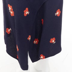 Victoria Beckham 2018 gonna midi a pannelli asimmetrici con stampa floreale arancione UK10 M.