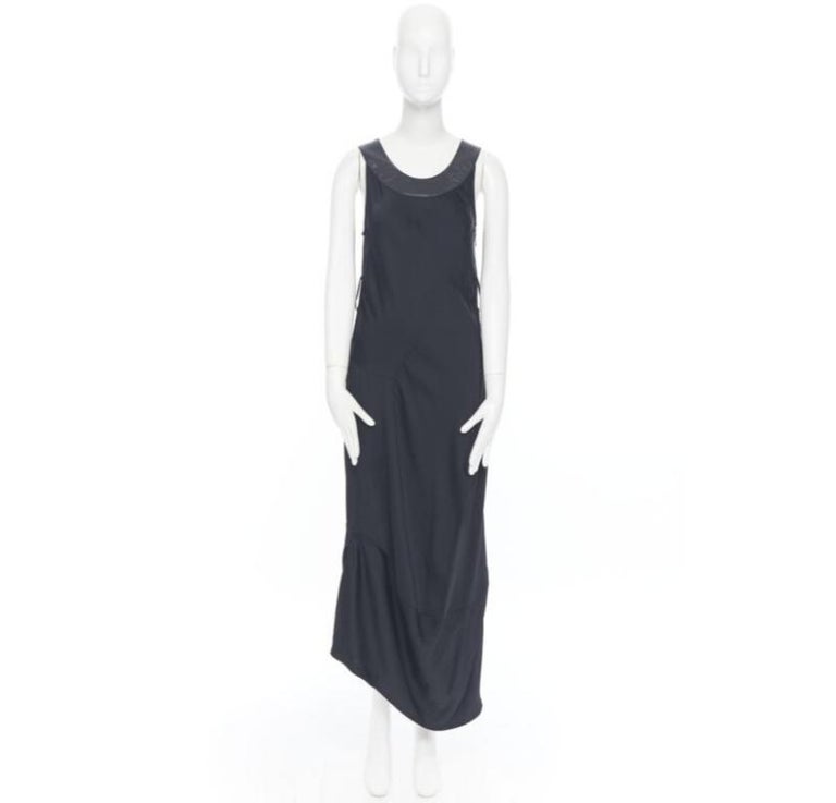 knee length dresses for ladies Leather Bela Midi Dress In Black – Victoria Beckham UK