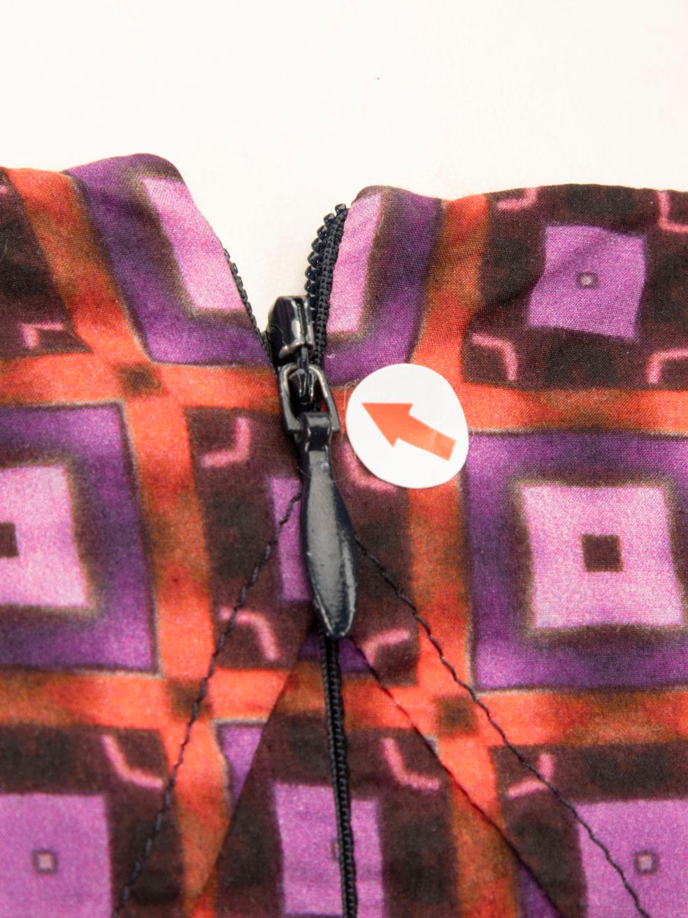 De las mujeres Victoria Victoria Beckham Vestido cuello redondo estampado abstracto Talla M en venta