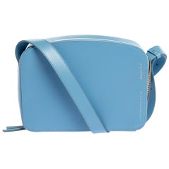 Victoria Beckham Baby Blue Leather Crossbody Bag