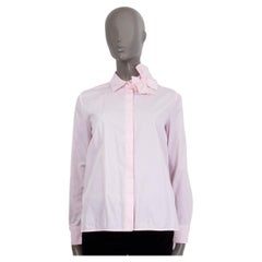 VICTORIA BECKHAM babyrosa Baumwolle BOW DETAILE Button Up Shirt Top 8 XS