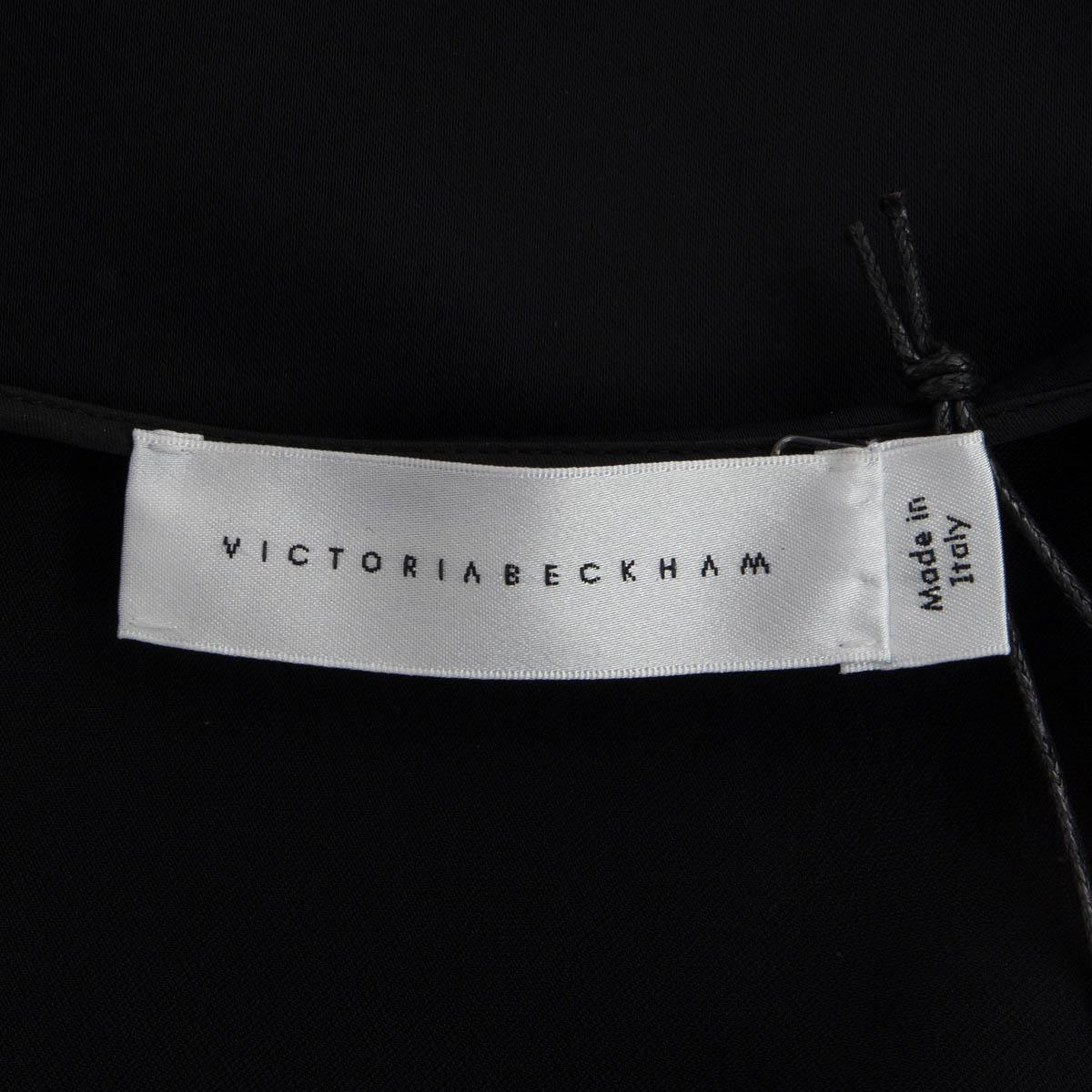 VICTORIA BECKHAM black ASYMMETRIC WRAP Blouse Shirt Top 2 XS In Excellent Condition In Zürich, CH