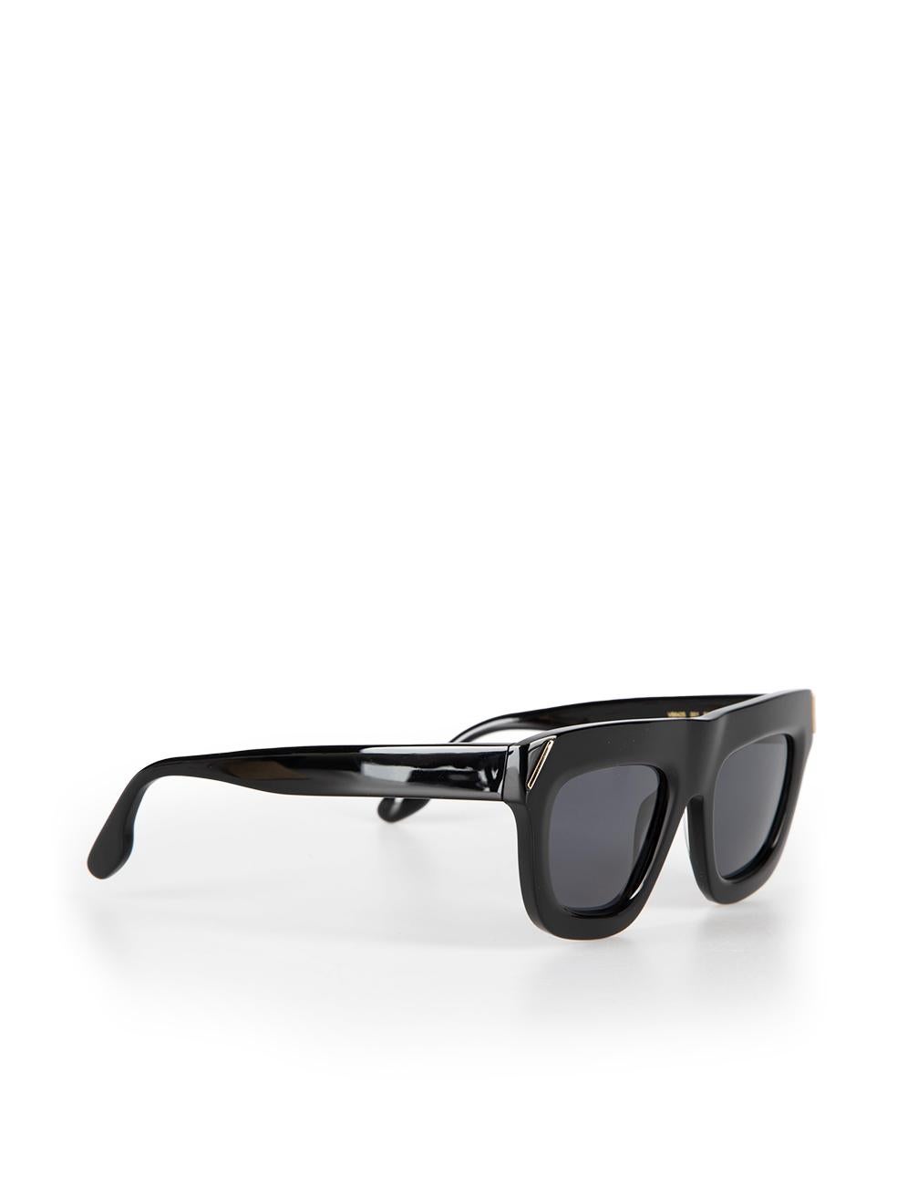 Victoria Beckham Black Browline Tinted Sunglasses In New Condition For Sale In London, GB