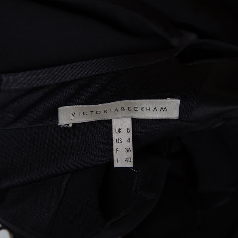 Victoria Beckham Black Double Crepe Cutout Detail Sleeveless Maxi Dress S 3