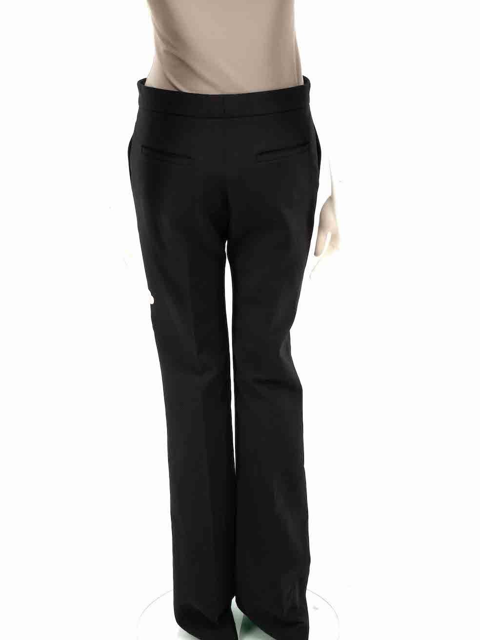 Victoria Beckham Black Flared Leg Trousers Size S In Excellent Condition For Sale In London, GB