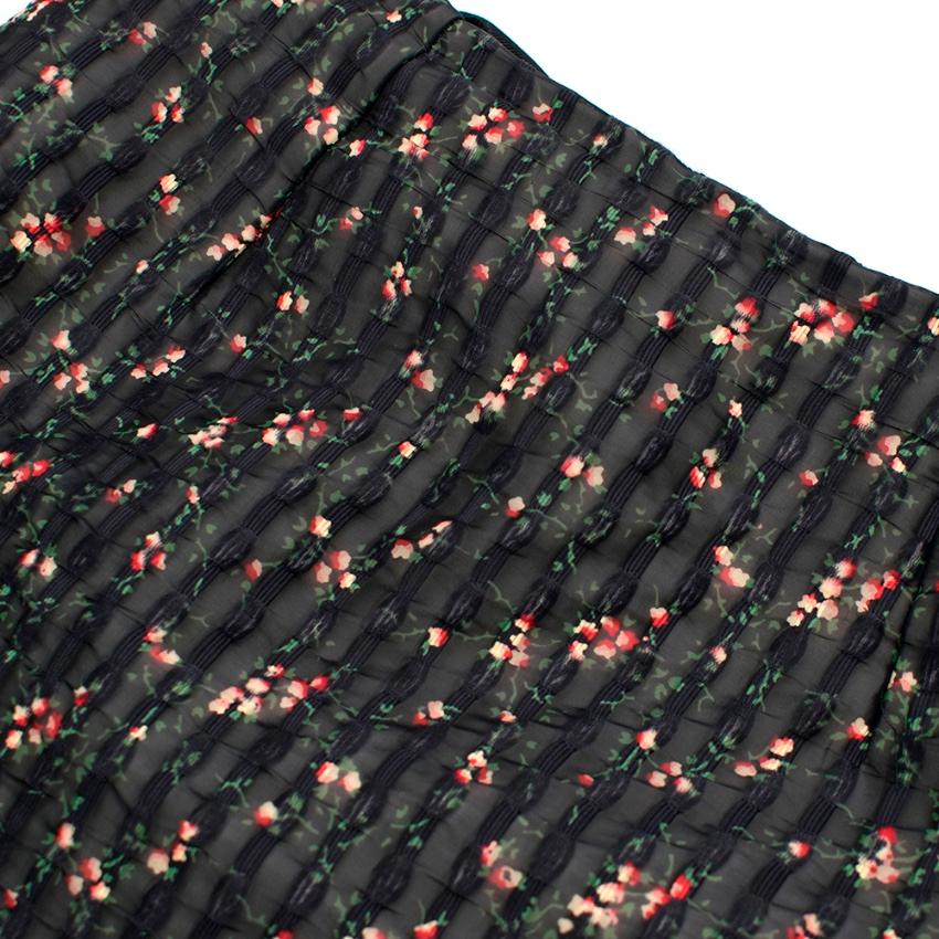 Victoria Beckham Black Floral Jacquard Pencil Skirt - Size US6 3
