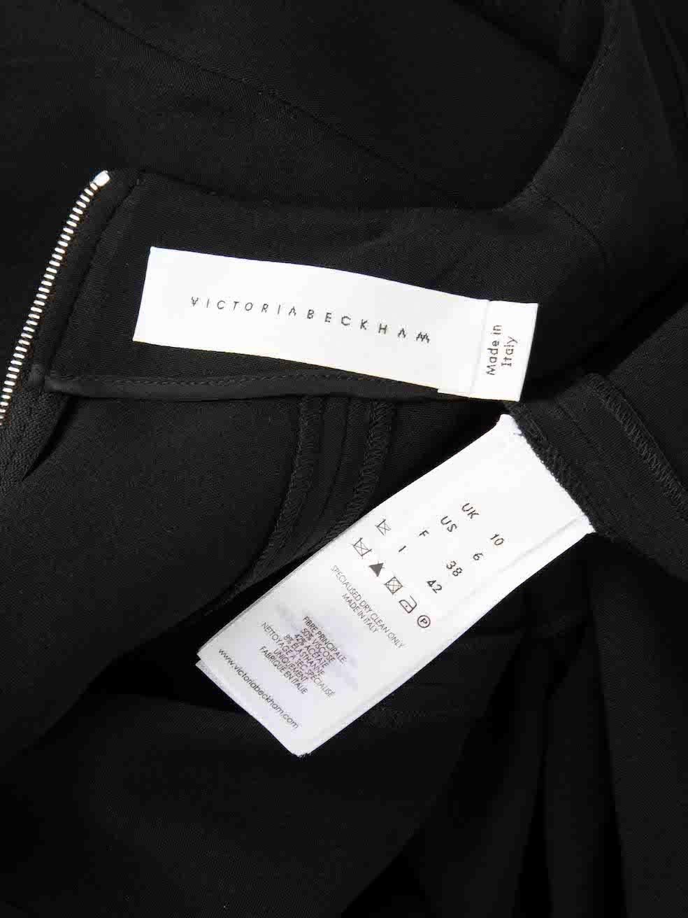Victoria Beckham Black Full Zipped Midi Dress Size M For Sale 1