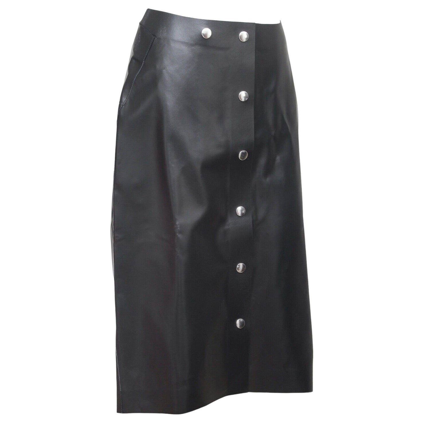 GARANTIERT AUTHENTISCH VICTORIA BECKHAM SCHWARZEN LEDERROCK BNWT

Einzelhandel ohne Umsatzsteuer $1,990

Design/One:
- Mittellanger Rock aus schwarzem Leder.
- Höher tailliert.
- Silberfarbener Druckknopfverschluss vorne.
- Hinten etwas länger.
-