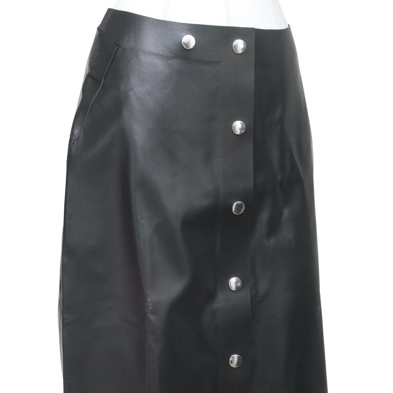 victoria beckham leather skirt