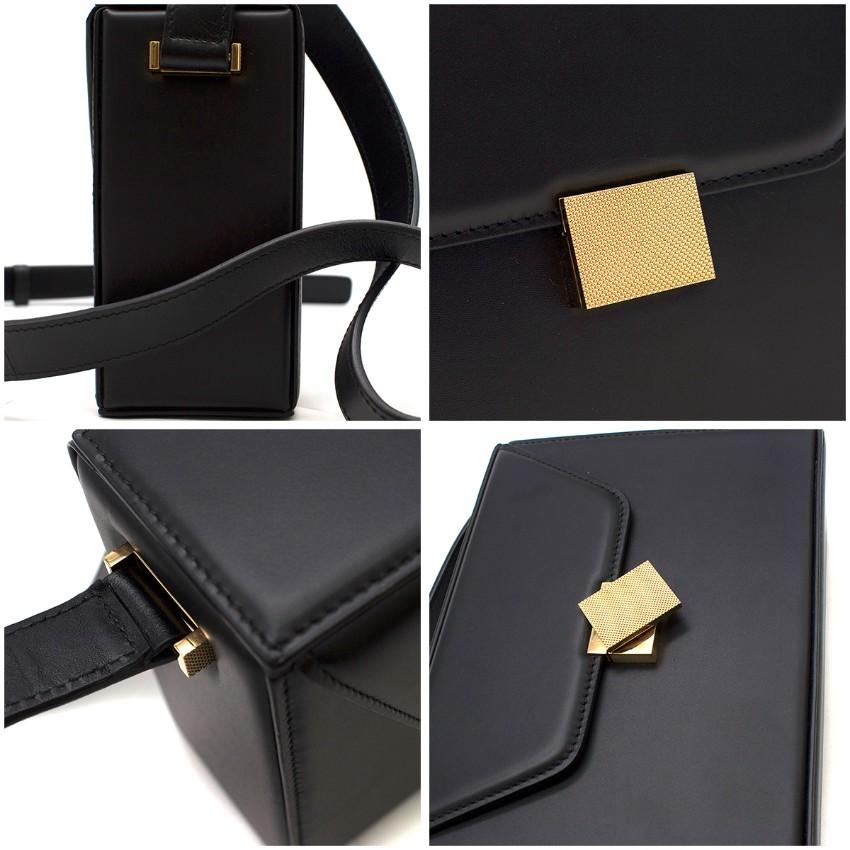 Victoria Beckham Black Leather Vanity Crossbody Bag	 In Good Condition In London, GB