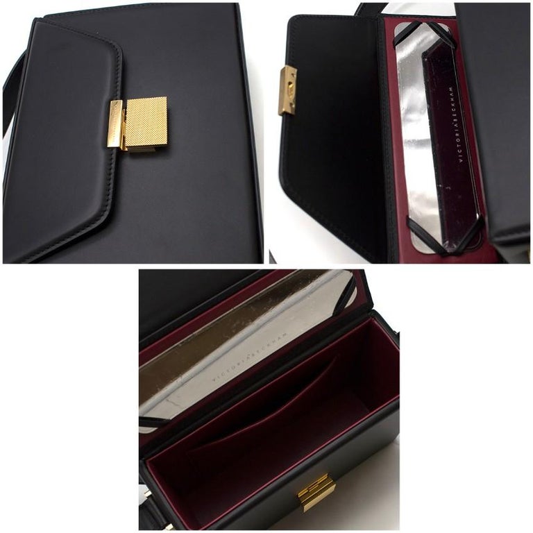V-Line Crossbody Vanity Bag - Black