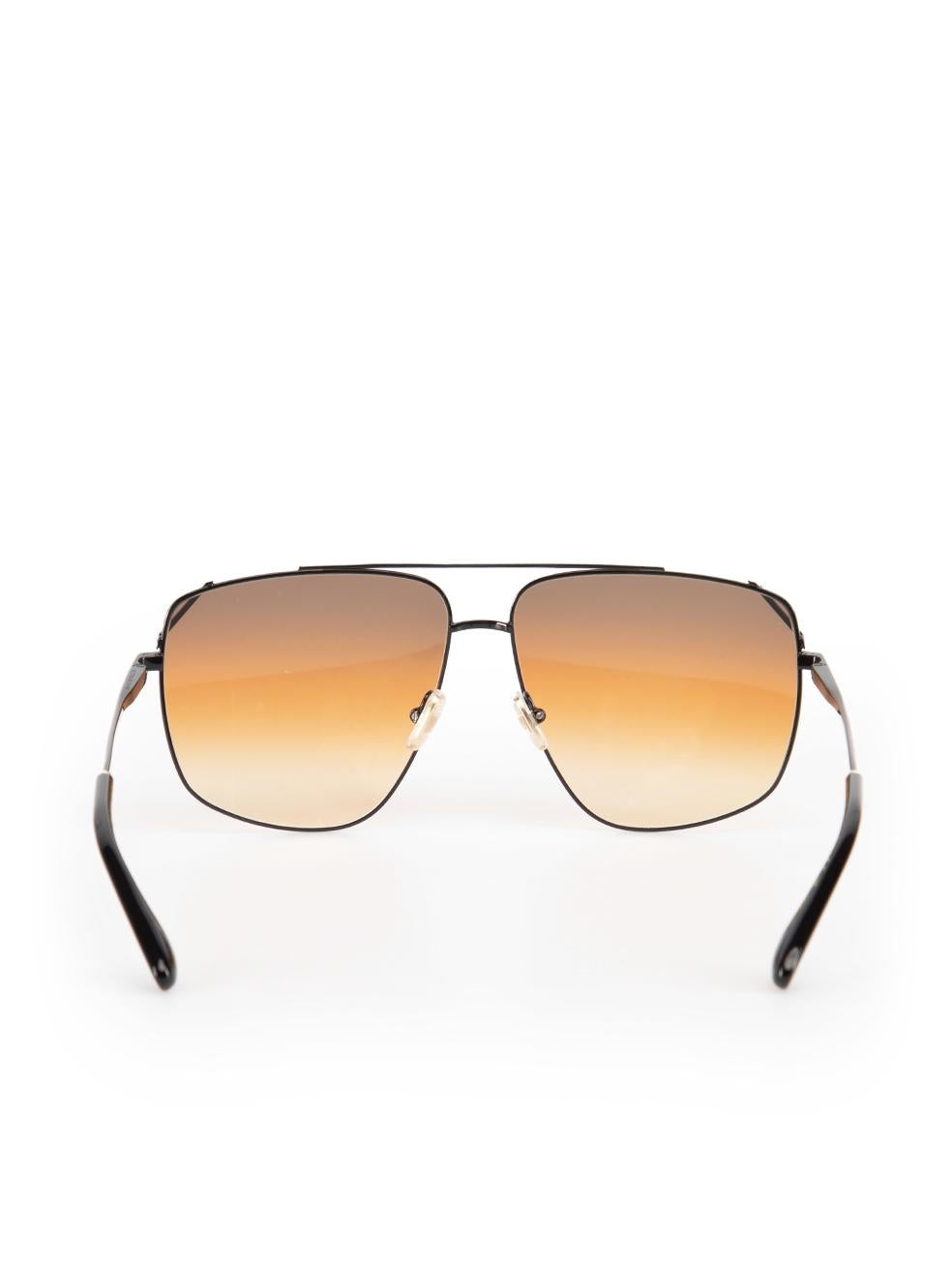 Victoria Beckham Black Metal Sunglasses