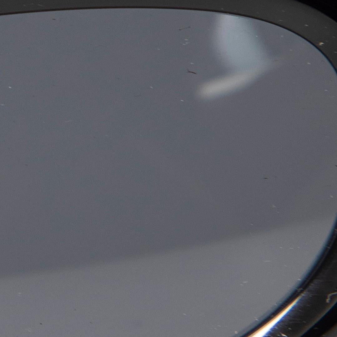 Victoria Beckham Black Oval Tinted Logo Sunglasses For Sale 2