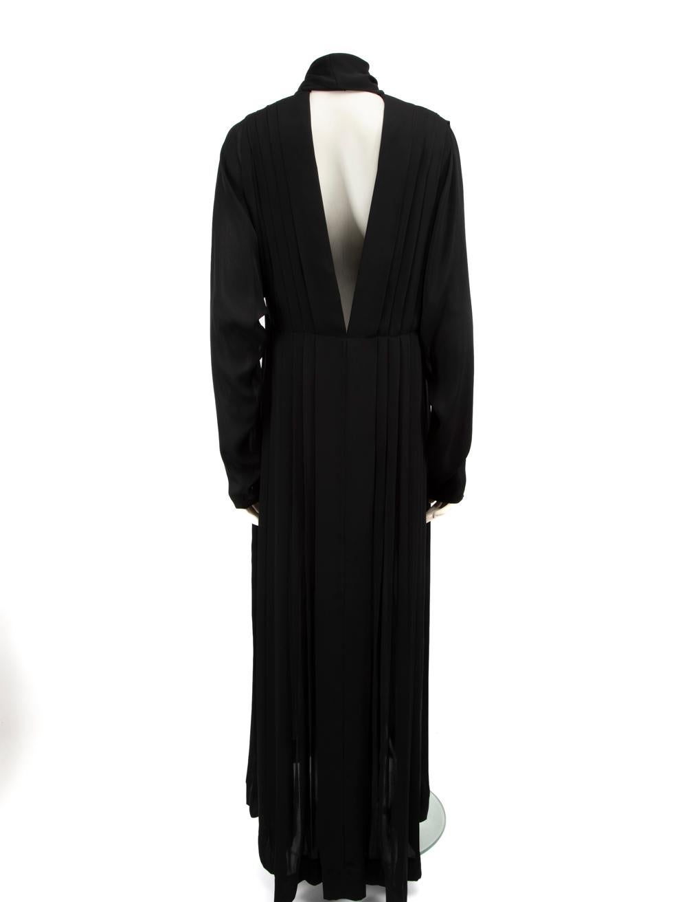 Nero Victoria Beckham Maxi Dress nero a pieghe taglia L.A.