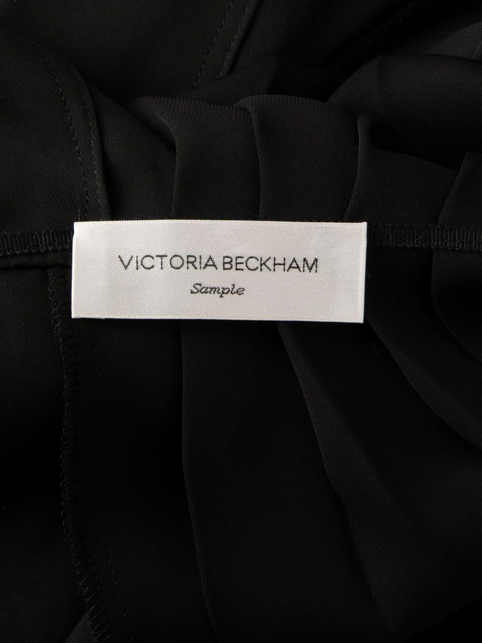Victoria Beckham Maxi Dress nero a pieghe taglia L.A. 1