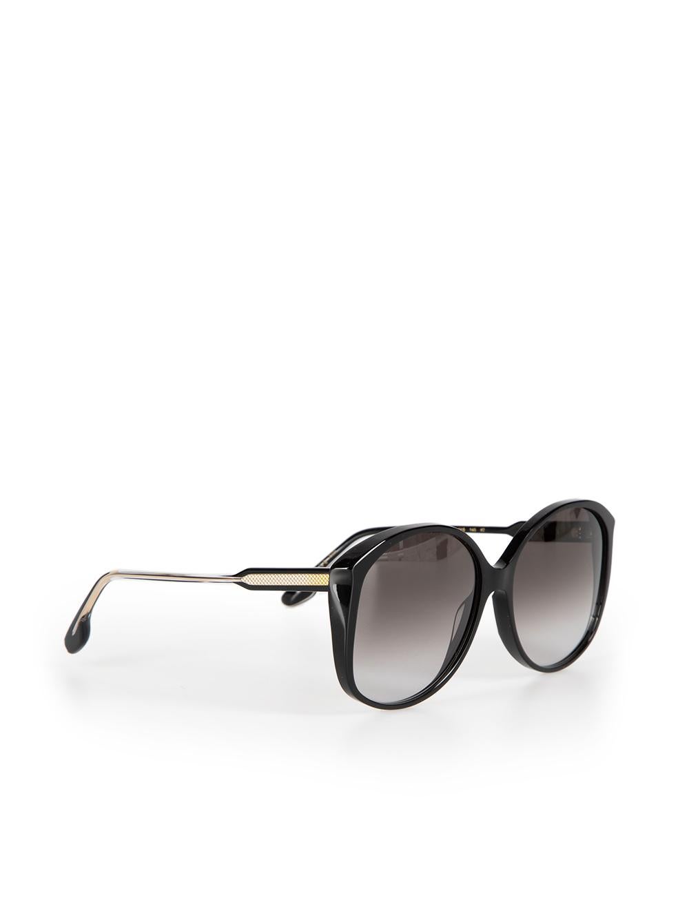 Victoria Beckham Black Round Gradient Sunglasses In New Condition For Sale In London, GB