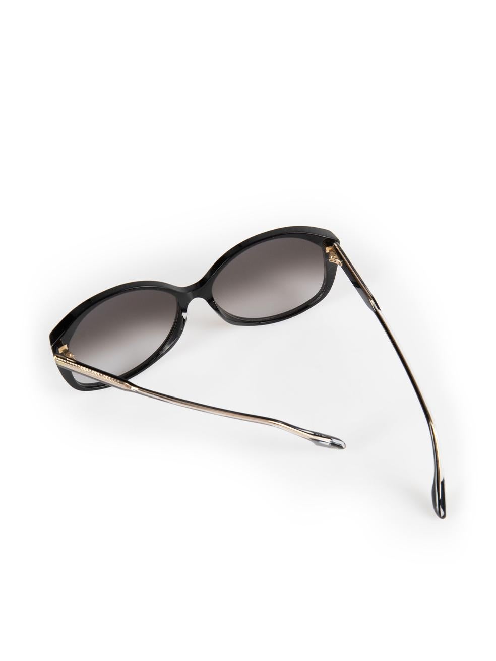 Victoria Beckham Black Round Gradient Sunglasses For Sale 4