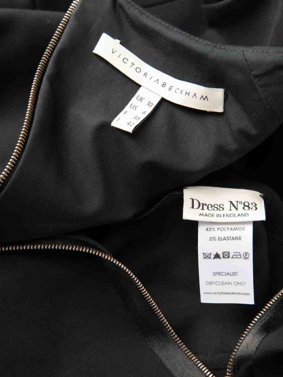 Women's Victoria Beckham Black Round Neck Bodycon Dress Size M For Sale