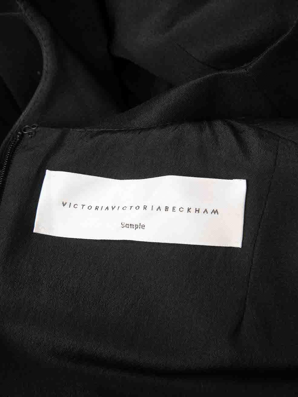 Victoria Beckham Black Ruffle Hem Shift Dress Size M For Sale 1