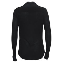 Victoria Beckham - Top a collo alto in misto seta nero - S