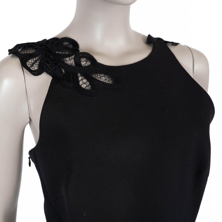 VICTORIA BECKHAM black silk and wool 2016 LACE DETAILED GOWN Dress 10 S For Sale at 1stDibs VICTORIA BECKHAM black silk and wool 2016 LACE DETAILED GOWN Dress 10 S For Sale at 1stDibs