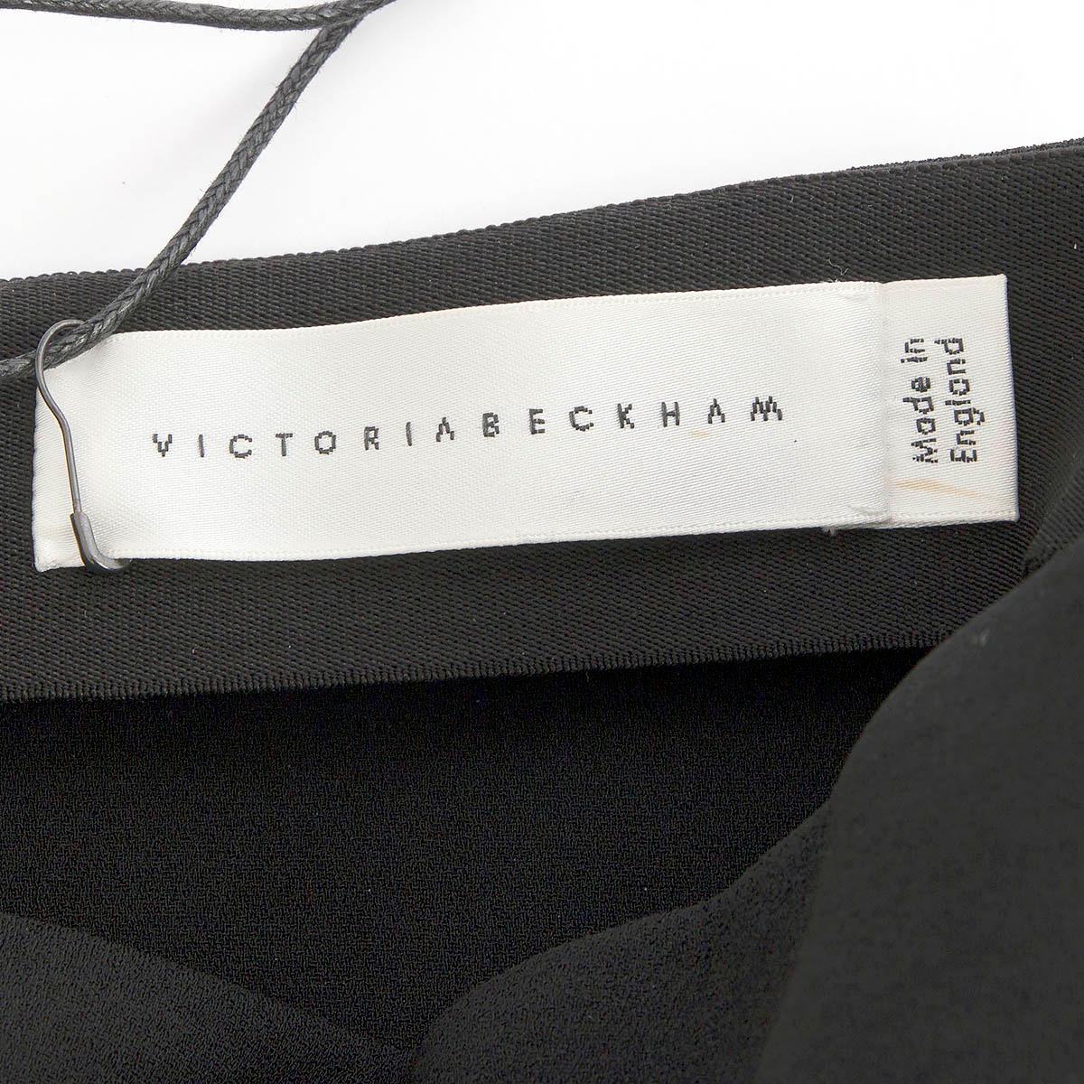 VICTORIA BECKHAM black triacetate ZIPPER PENCIL Skirt UK 10 S 1