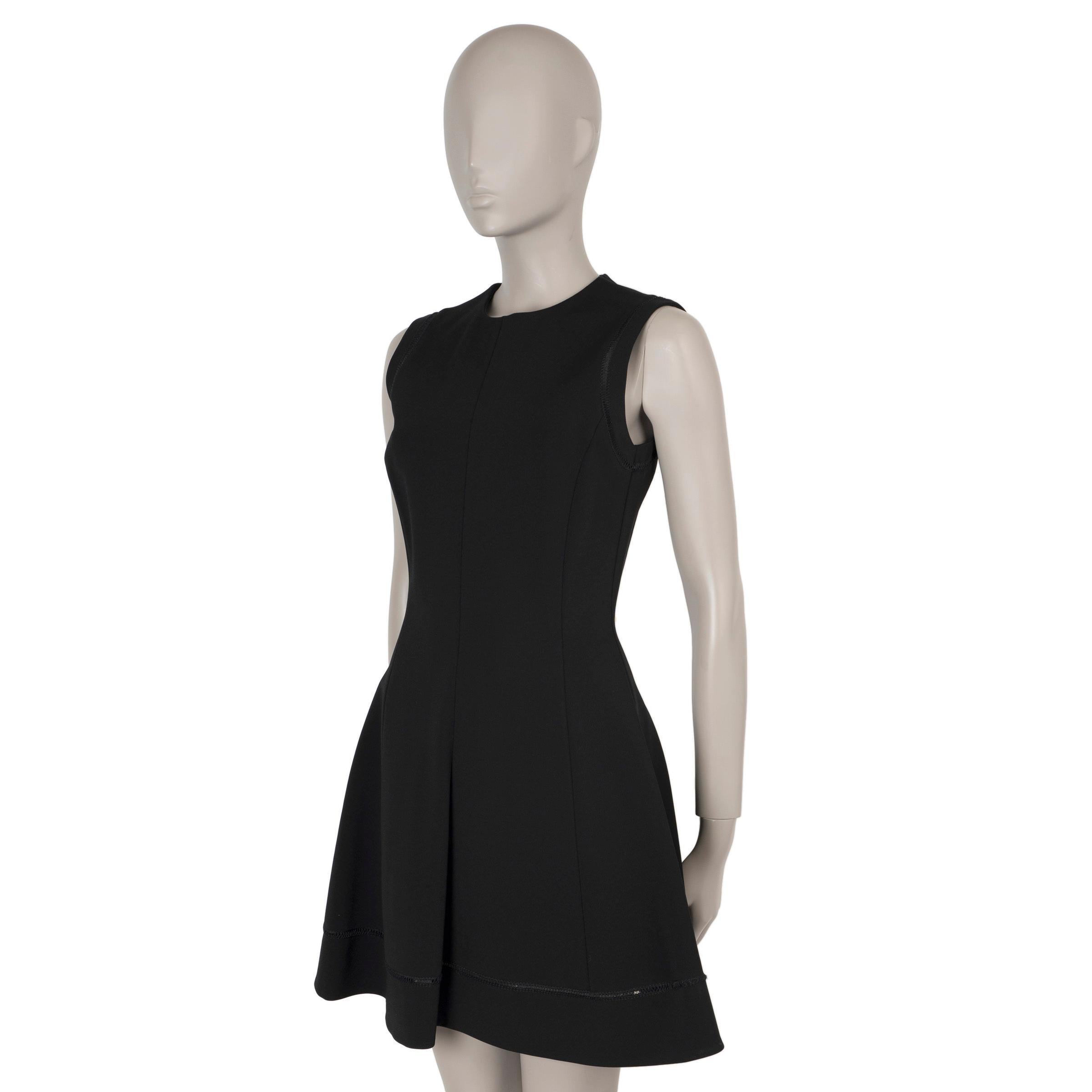 This 100% authentic Victoria Beckham dress in black is crafted from a heavier jersey blend of viscose (86%), polyester (10%), and elastane (4%) for a comfortable, flattering fit. It features a sleeveless fit-and-flare silhouette with a crewneck and