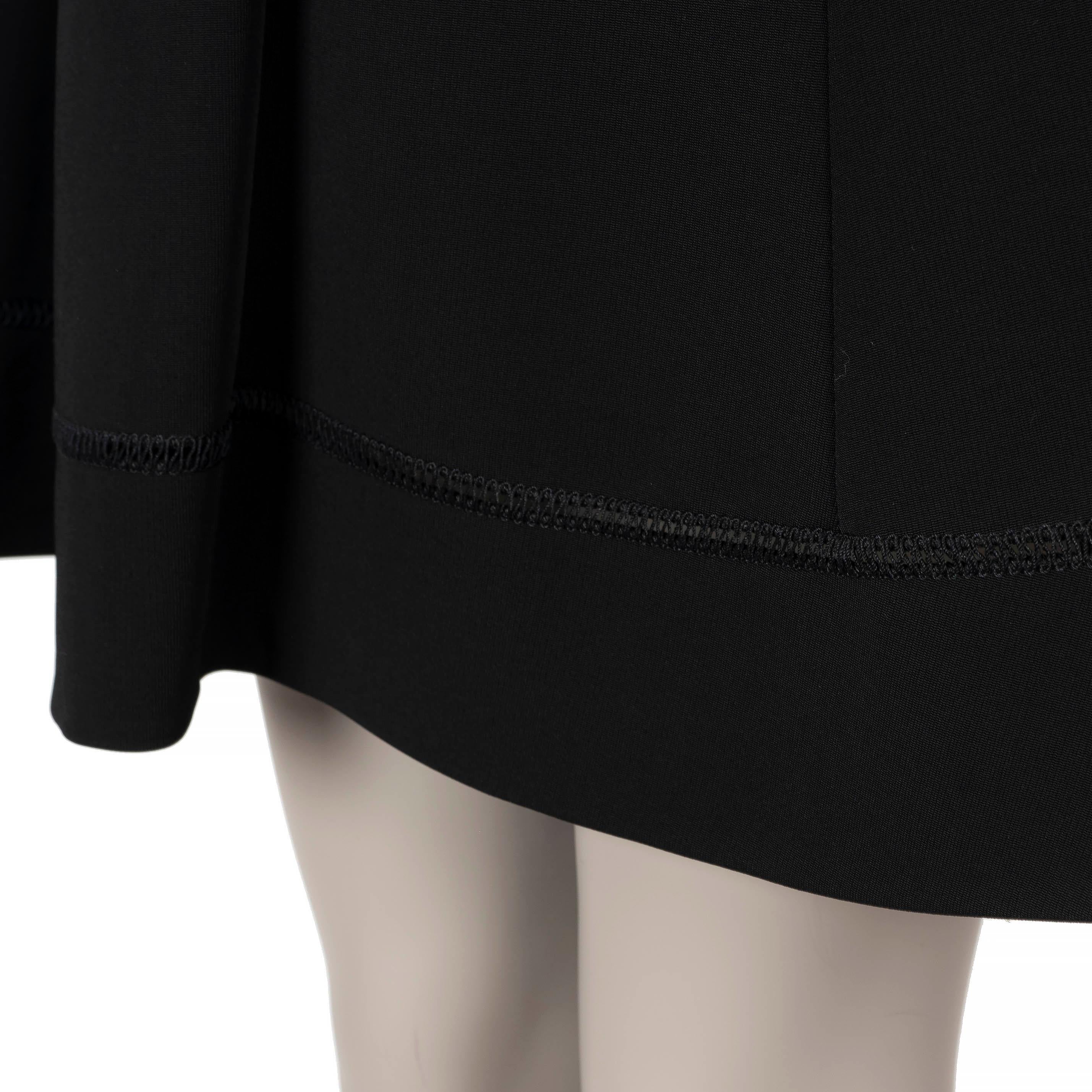 VICTORIA BECKHAM black viscose SLEEVELESS FLARED MINI Dress 12 M For Sale 1