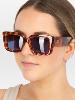 Victoria Beckham Blonde Havana Rectangle Sunglasses