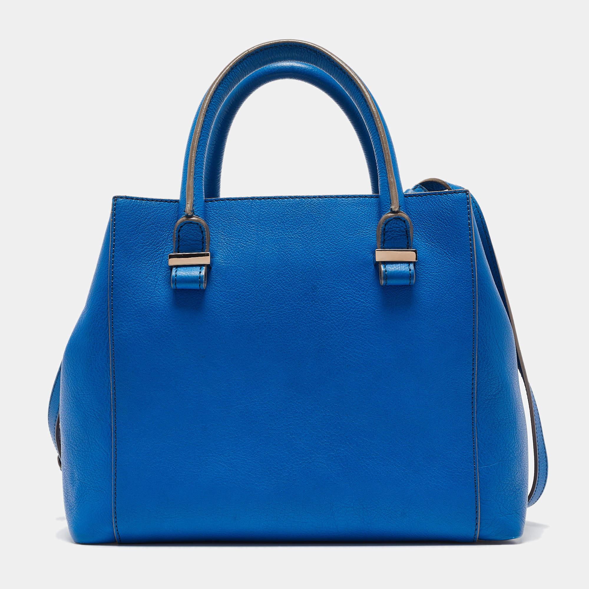 Women's Victoria Beckham Blue Leather Quincy Tote