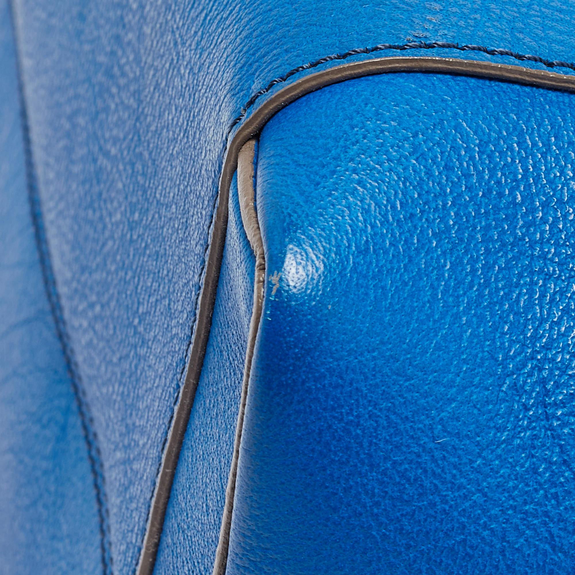 Victoria Beckham Blue Leather Quincy Tote 4