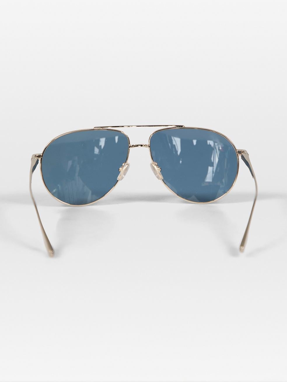 Women's Victoria Beckham Blue Tinted Aviator Sunglasses For Sale