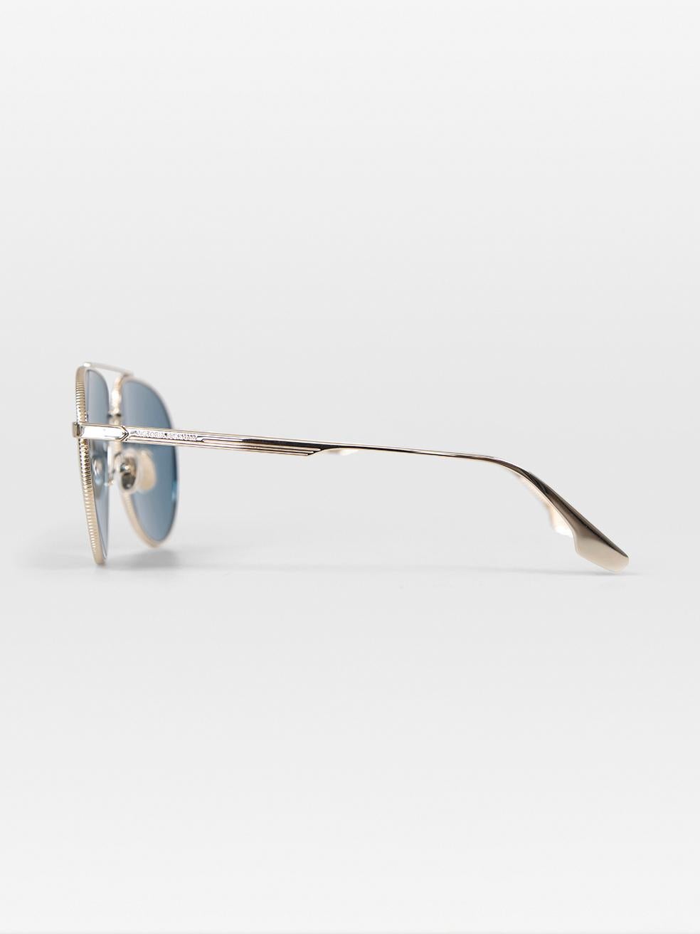 Victoria Beckham Blue Tinted Aviator Sunglasses For Sale 1