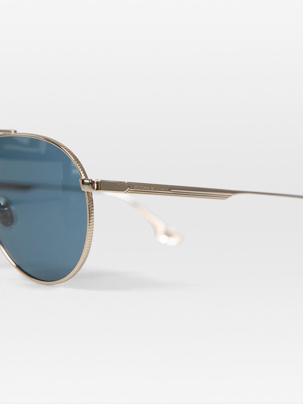 Victoria Beckham Blue Tinted Aviator Sunglasses For Sale 4