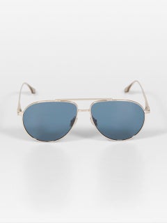 Victoria Beckham Blue Tinted Aviator Sunglasses