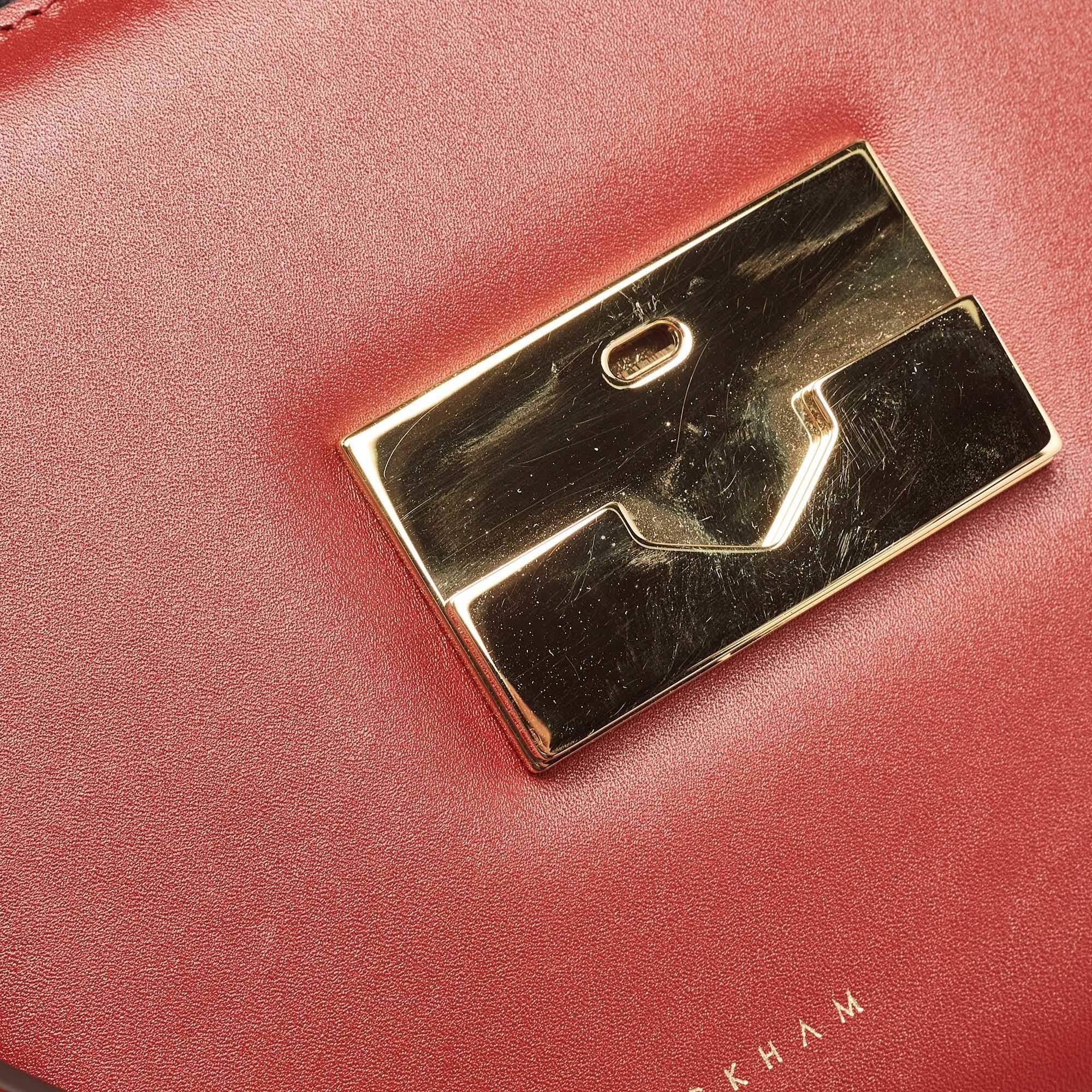 Victoria Beckham Eva Beckham Ziegelrote Eva Umhängetasche aus Leder im Angebot 2