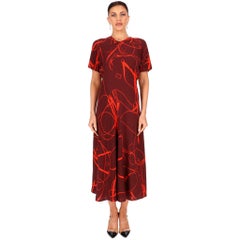 Victoria Beckham Bridle Print Midi Dress
