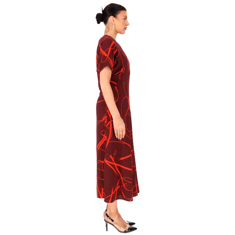 victoria beckham midi dress sale Satin midi dress - red