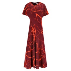 Victoria Beckham Bridle Print Midi Dress