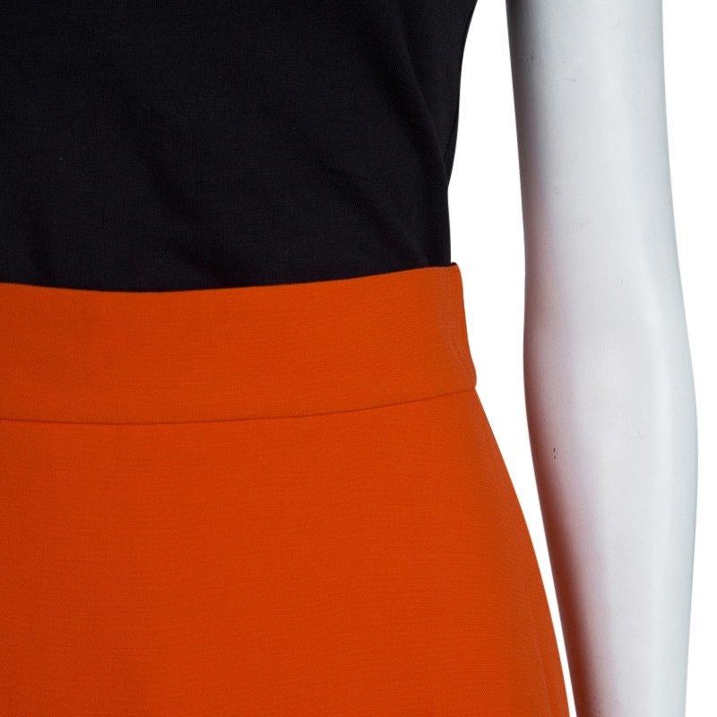 Victoria Beckham Bright Orange A-Line Skirt M In New Condition In Dubai, Al Qouz 2