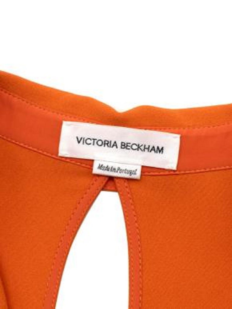 Robe Une épaule Victoria Beckham Orange - Taille S - Style A-Line Longueur Genoux - Neuf Sans étiquettes