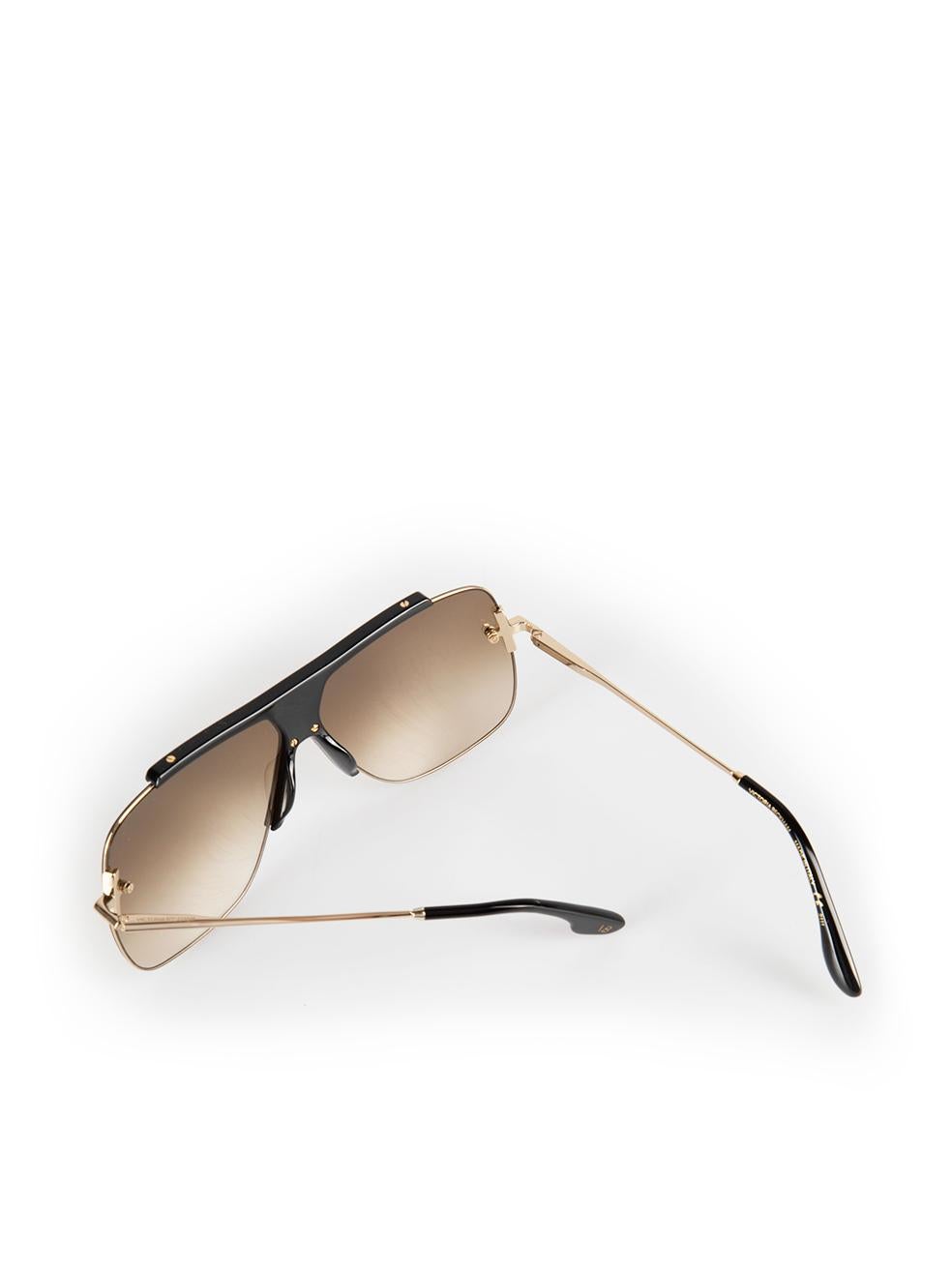 Victoria Beckham Brown Gradient Navigator Sunglasses For Sale 4