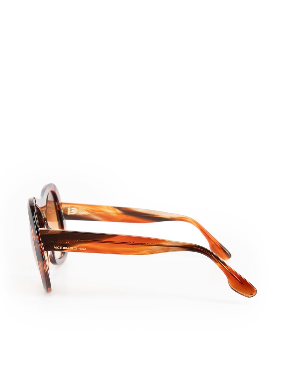 Victoria Beckham Brown Striped Gradient Sunglasses 1